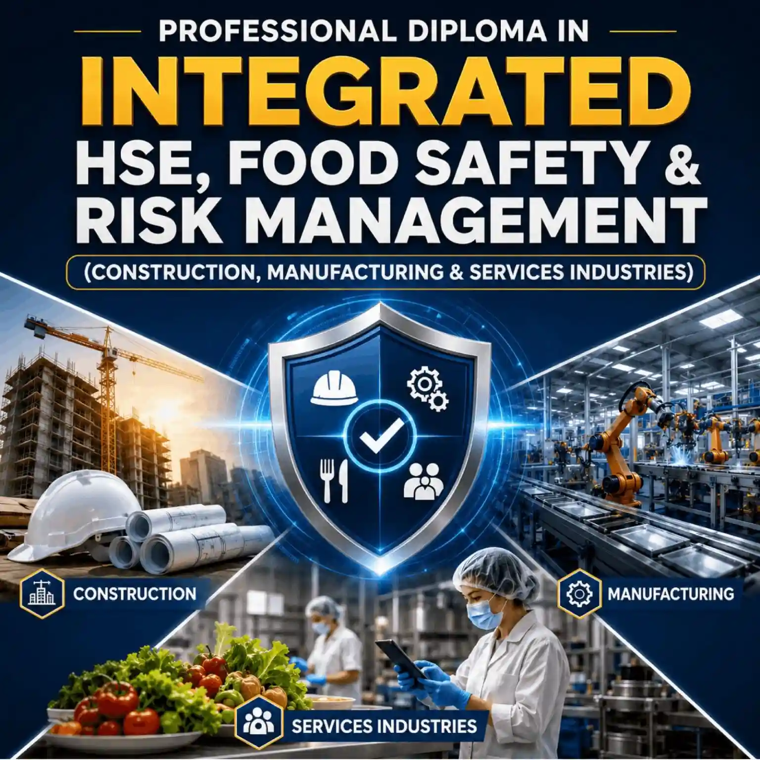 Professional Diploma in Integrated HSE, Food Safety & Risk Management (Construction, Manufacturing & Services Industries)